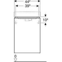 Geberit Smyle Square Kúpeľňová skrinka pod umývadlo 44,2 cm ľavá, biela 500.351.00.1 - galéria #3