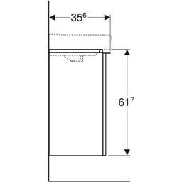 Geberit Smyle Square Kúpeľňová skrinka pod umývadlo 44,2 cm ľavá, biela 500.351.00.1 - galéria #2