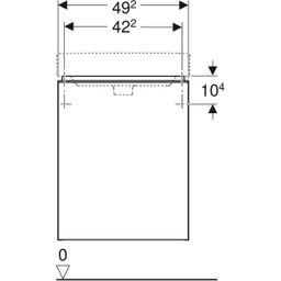 Geberit Smyle Square Kúpeľňová skrinka pod umývadlo 49,2 cm pravá, láva 500.363.JK.1 - galéria #3