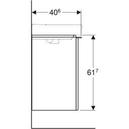 Geberit Smyle Square Kúpeľňová skrinka pod umývadlo 49,2 cm ľavá, biela 500.364.00.1 - galéria #2