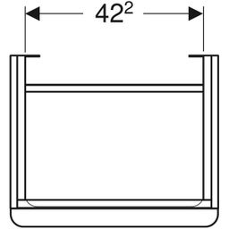 Geberit Smyle Square Kúpeľňová skrinka pod umývadlo 49,2 cm ľavá, biela 500.364.00.1 - galéria #1