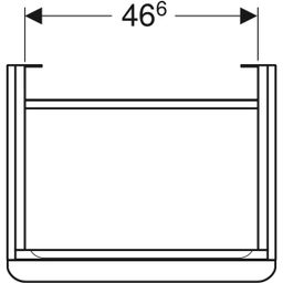 Geberit Smyle Square Kúpeľňová skrinka pod umývadlo 53,6 cm ľavá, biela 500.366.00.1 - galéria #1