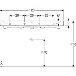 Geberit iCon Umyvadlo 120 cm, 124025000 - galéria #4