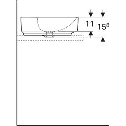 Geberit VariForm Okrúhle umývadlo 45 cm s prepadom, biele 500.769.01.2 - galéria #3