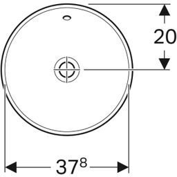 Geberit VariForm Zápustné umývadlo 40 cm s prepadom, biele 500.700.01.2 - galéria #1
