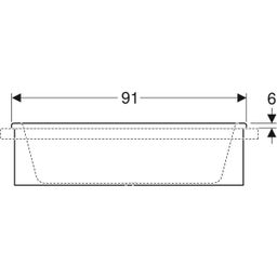 Geberit Bambini Infant asymetrická vanička 91 x 51,5 cm, biela 407010016 - galéria #2