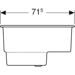 Geberit Bambini Detská vanička 75,5 x 46,5 cm, biela 407730016 - galéria #2