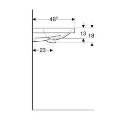 Geberit Acanto Umyvadlo 120x48,2 cm, otvor pro baterii, bez přepadu, bílá 501.880.00.5 - galéria #3
