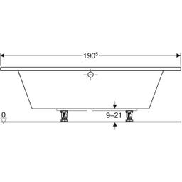 Geberit Selnova Rohová vana s nožičkami 135x43,5 cm, 554.287.01.1 - galéria #2