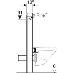 Geberit Monolitický modul pre závesné WC, 101 cm, bridlicové sklo/čierny chróm 131.022.00.5 - galéria #2