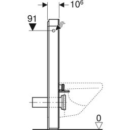 Geberit Modul Monolith pre závesné WC, 101 cm, sklo piesková sivá/hliník 131.022.JL.5 - galéria #2