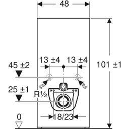 Geberit Monolitický modul pre závesné WC, 101 cm, bridlica/čierny chróm 131.021.00.5 - galéria #1