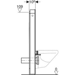 Geberit Modul Monolith pre závesné WC, 114 cm, sklo piesková sivá/hliník 131.031.JL.5 - galéria #2