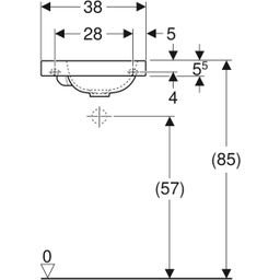 Geberit iCon Light Umývátko KeraTect, 38 cm, 501.831.00.4 - galéria #2