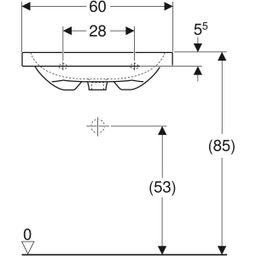 Geberit iCon Light Umyvadlo 60 cm, KeraTect, 501.834.00.4 - galéria #2