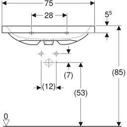 Geberit iCon Light Umyvadlo 75 cm, 501.835.00.1 - galéria #2