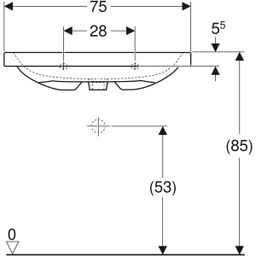 Geberit iCon Light Umyvadlo 75 cm, 501.835.00.3 - galéria #2
