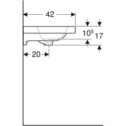Geberit iCon Light Umyvadlo zkrácené vyložení, 75 cm, 501.842.00.3 - galéria #1