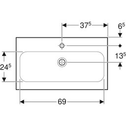 Geberit iCon Light Umyvadlo zkrácené vyložení, 75 cm, 501.842.00.5 - galéria #3