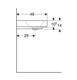Geberit One Umyvadlo 90x48 cm, otvor, vývod svislý, bílá/KeraTect 505.020.01.3 - galéria #3