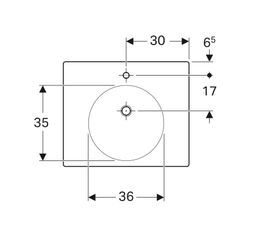 Geberit Preciosa II Umyvadlo 60x50 cm s odkládací plochou, otvor pro baterii, bílá 123262000 - galéria #1