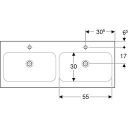 Geberit iCon Light Dvojité umyvadlo 120 cm, 501.838.00.5 - galéria #3