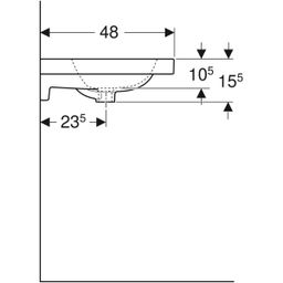 Geberit iCon Light Dvojité umyvadlo 120 cm, KeraTect, 501.838.00.6 - galéria #3