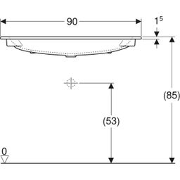 Geberit iCon Nábytkové umyvadlo, 90 cm, KeraTect, 501.845.00.4 - galéria #3