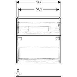 Geberit iCon Skrinka pod umývadlo 59,2 x 61,5 cm, biely lesk, rukoväť biely lesk 502.307.01.1 - galéria #2