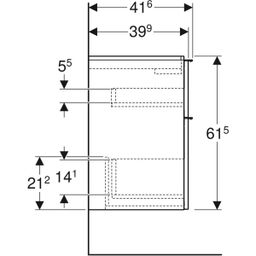 Geberit iCon Skrinka pod umývadlo 59,2 x 61,5 cm, lávový mat 502.307.JK.1 - galéria #1