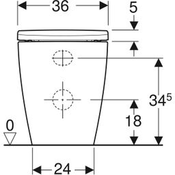Geberit iCon Stojícího WC s WC sedátkem, Rimfree, alpská bílá, 502.383.JT.1 - galéria #2