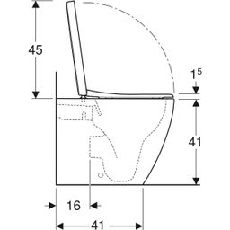 Geberit iCon Stojícího WC s WC sedátkem, Rimfree, alpská bílá, 502.383.JT.1 - galéria #1