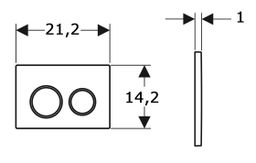 Geberit Omega20 Ovládacie tlačidlo, čierne matné 115.085.16.1 - galéria #1