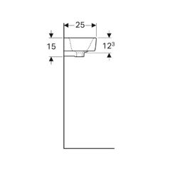 Geberit Selnova Compact Umývadlo 50x25 cm, s otvorom pre batériu na ľavej strane, biele 501.506.00.7 - galéria #3