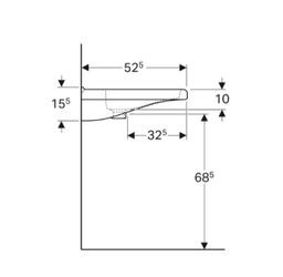 Geberit Selnova Comfort Square Bezbariérové umývadlo 55x52,5 cm, bez prepadu, biele 500.786.00.7 - galéria #3