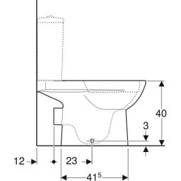 Geberit Selnova WC misa s hlbokým splachovaním, horizontálny odtok, čiastočne uzavretý tvar, Rimfree, biela 500.285.01.7 - galéria #3