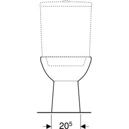 Geberit Selnova WC misa s hlbokým splachovaním, vertikálny vývod, biela 500.281.01.7 - galéria #2