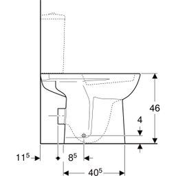 Geberit WC misa Selnova Comfort, hlboké splachovanie, horizontálny odtok, biela 500.284.01.5 - galéria #3