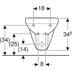 Geberit Selnova Square Závesný bidet, biely 500.271.01.5 - galéria #2