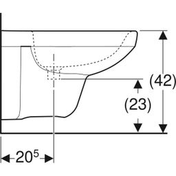 Geberit Selnova Square Závesný bidet, biely 500.271.01.5 - galéria #3
