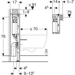 Geberit Omega WC modul pre závesné WC 111.003.00.2 - galéria #2