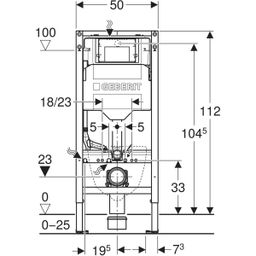 Geberit Duofix Modul pre WC do sadrokartónu, 112 cm 111.925.00.6 - galéria #1