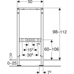 Geberit Duofix Modul pre vaňu alebo sprchu s nástennou batériou, 98-112 cm 111.740.00.2 - galéria #1