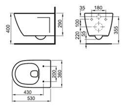 Geberit Set modulu do sadrokartónu,  WC Diana New a tlačidlá, čierna matná/čierna lesklá KBE005 - galéria #4
