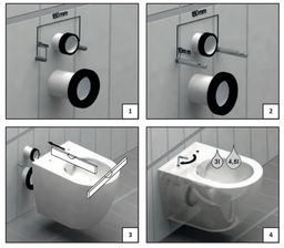 Geberit Set modulu do sadrokartónu, WC Urban City a tlačidlá, čierna lesklá KBE021 - galéria #9