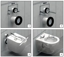 Geberit Set modulu do sadrokartónu, WC Urban a tlačidlá, biela/chróm KBE033 - galéria #8