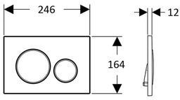 Geberit Set modulu na zamurovanie, tlačidlá a závesne WC Urban s WC doskou, čierna matná/čierna lesklá KBE086 - galéria #6