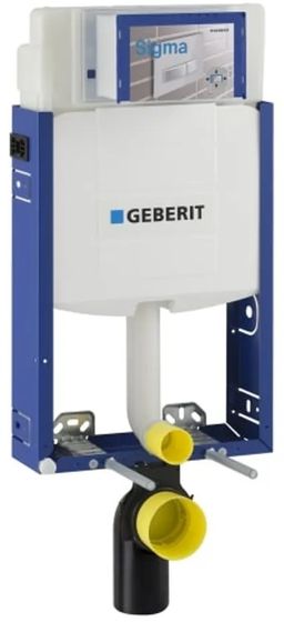 Geberit Set modulu na zamurovanie, tlačidlá a závesne WC Urban s WC doskou, biela/chróm KBE087 - galéria #1
