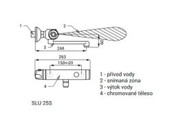 Sanela Nástenná elektronická termostatická umývadlová batéria, 24 V DC, SLU 25S - galéria #1
