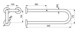 Sanela Zábradlie pevné 60 cm, biele SLZM 13W - galéria #1